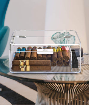 Zino Acrylic Humidor Clear (60 Cigars)